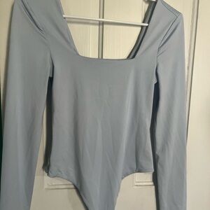 Elegant Blue Long Sleeve Top